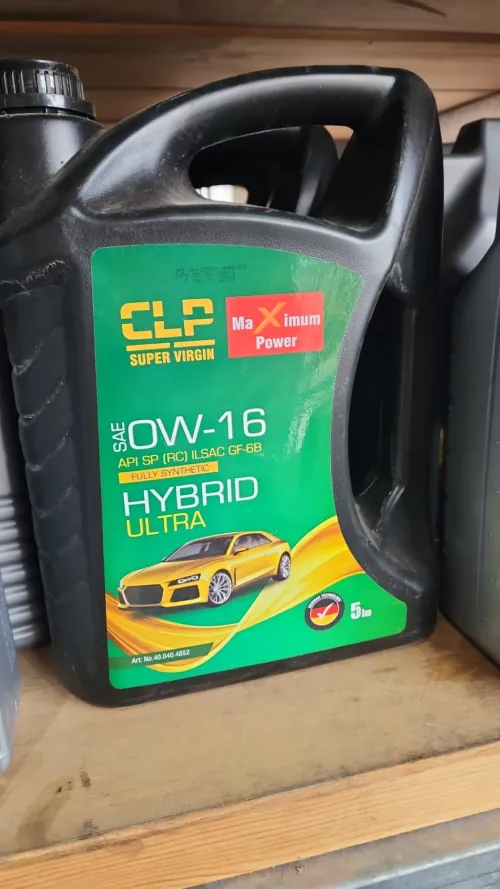 שמן מנוע בצמיגות נמוכה מאוד 5 ליטר  CLP Super Virgin 0W-16 Hybrid